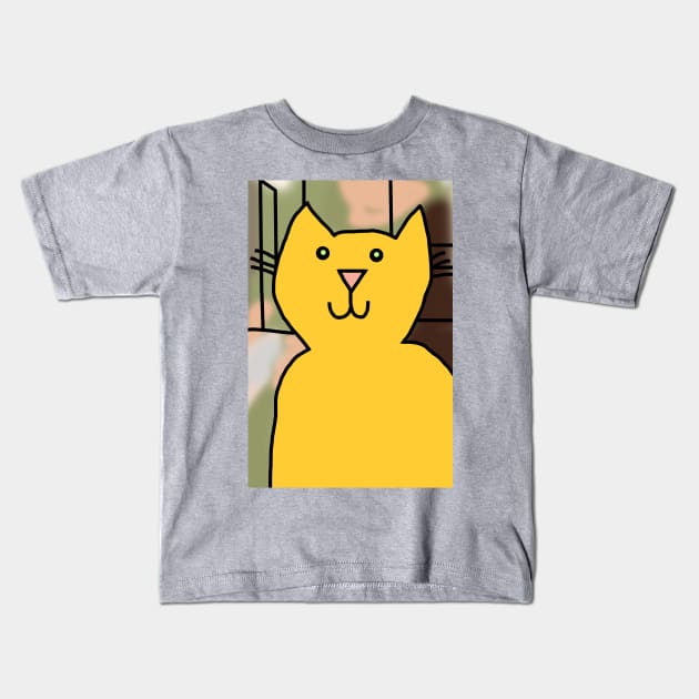 Distracted Boyfriend Meme Cat Detail Kids T-Shirt by ellenhenryart